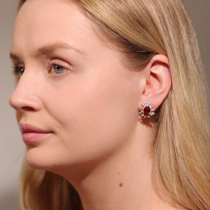 Premium Collection Ruby Heart Studs