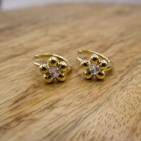 Daisy Hoop Earrings