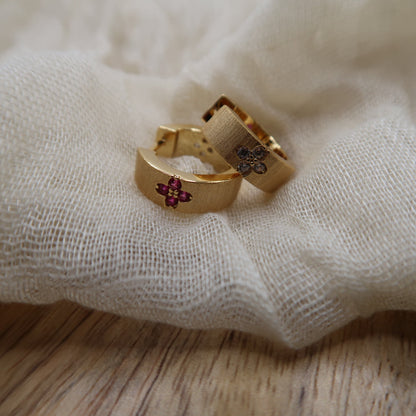 Premium Collection Golden Baguette Studs